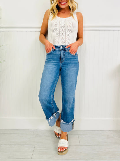 The Right Choice Tummy Control Wide Leg Jeans