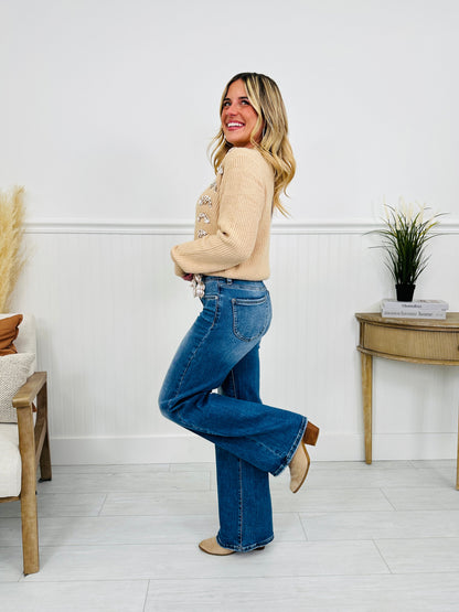 Just Four You Tummy Control Wide Leg Jeans in Four Inseams
