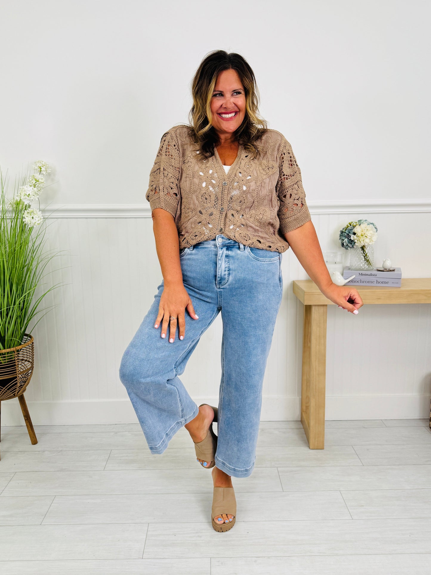 Triple the Comfort Cropped Wide Leg Jeans in Three Inseams