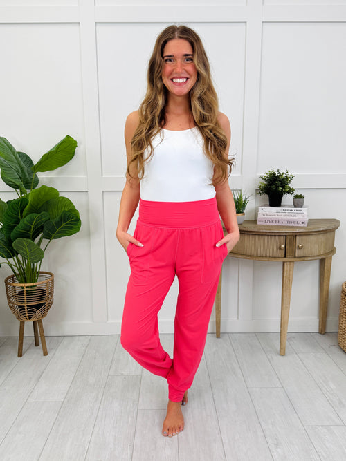 Catch Me Moving Joggers In Flamingo Pink