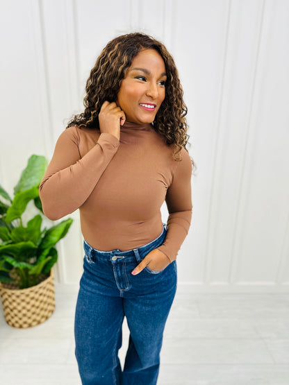 Seamless Mock Neck Long Sleeve Shapewear Top in Multiple Colors