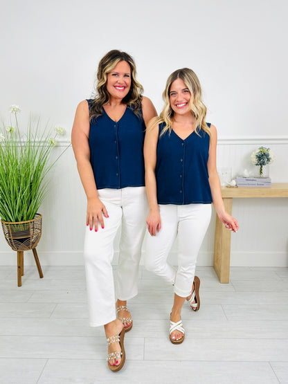 Darling and Dainty Denim Top