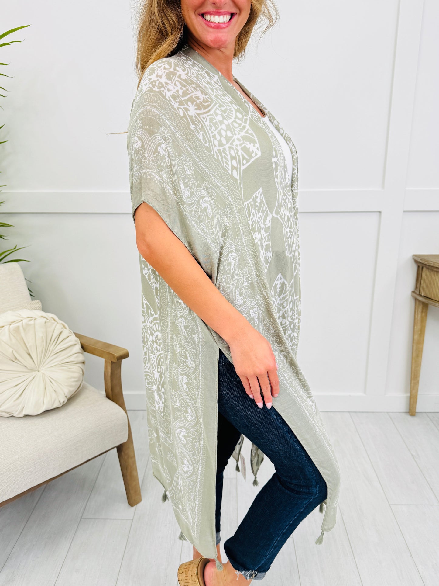 Endless Summer Kimono In Olive