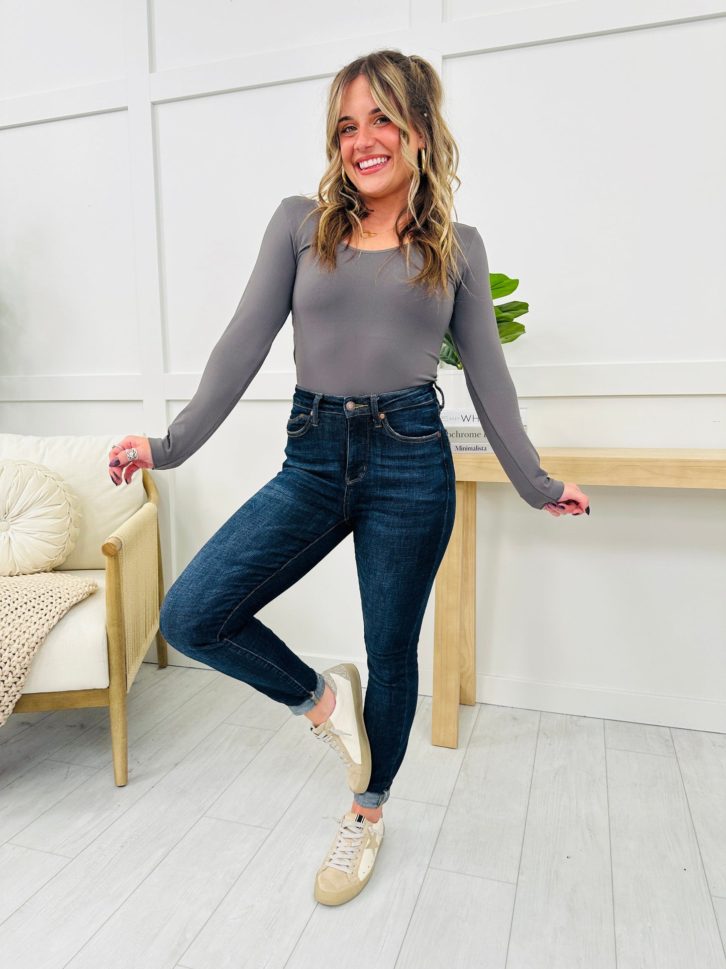 Seamless Reversible V Neck Long Sleeve Shapewear Top in Multiple Colors