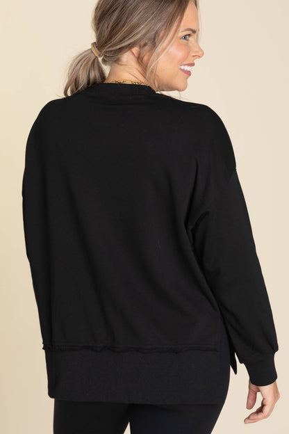 Black Trick or Treat Contrast Sweatshirt