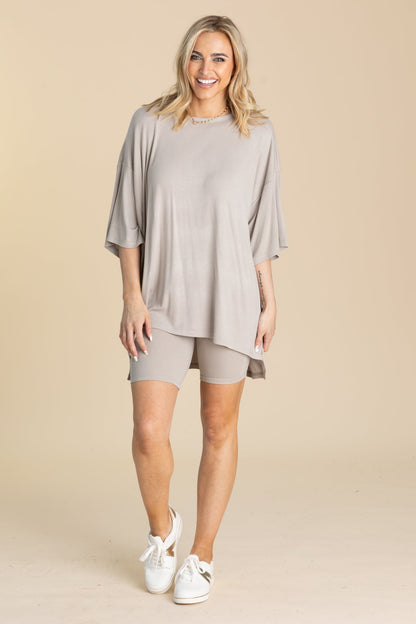 Babyrib Knit High Rise Yoga Shorts
