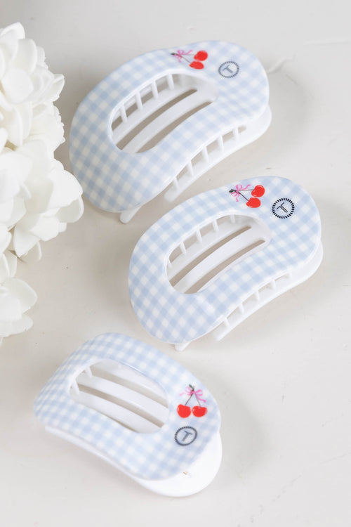 Basket of Cherries Flat Round Hair Clip