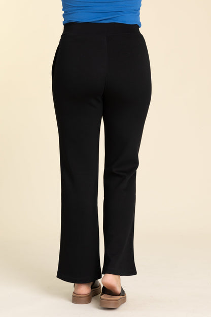 Black Elevated Flared Lounge Pants