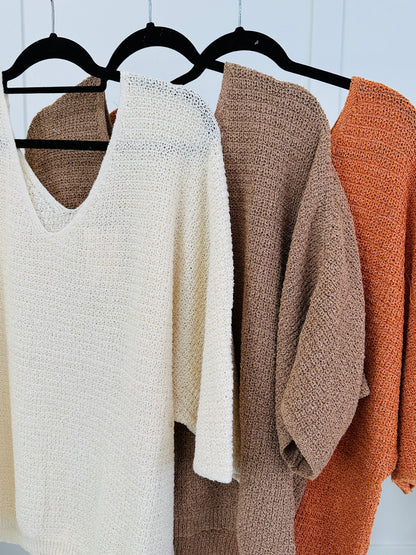 Rustic Charm Sweater In Multiple Colors