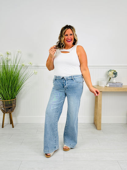 Judy Blue Right on Trend Retro Wide Leg Jeans
