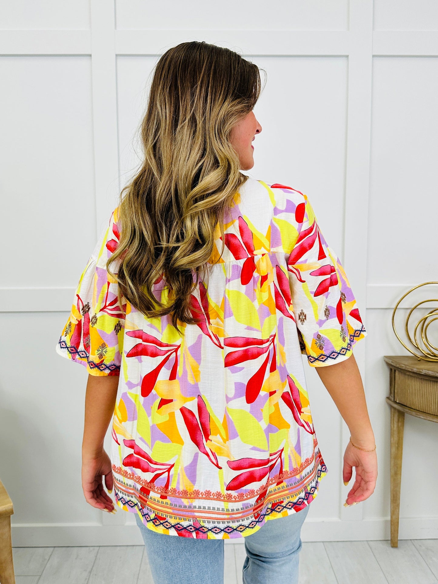Sweet Magnolia Top In Spicy Lemon