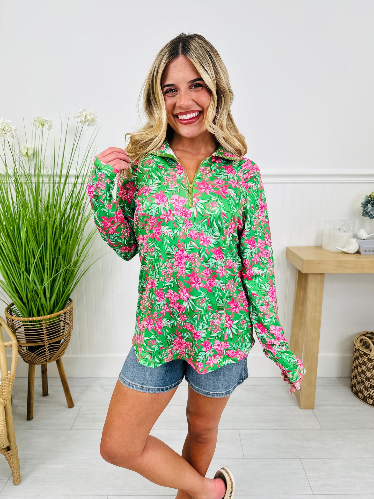 Where Spring Begins Top in Rosemary Beach Print
