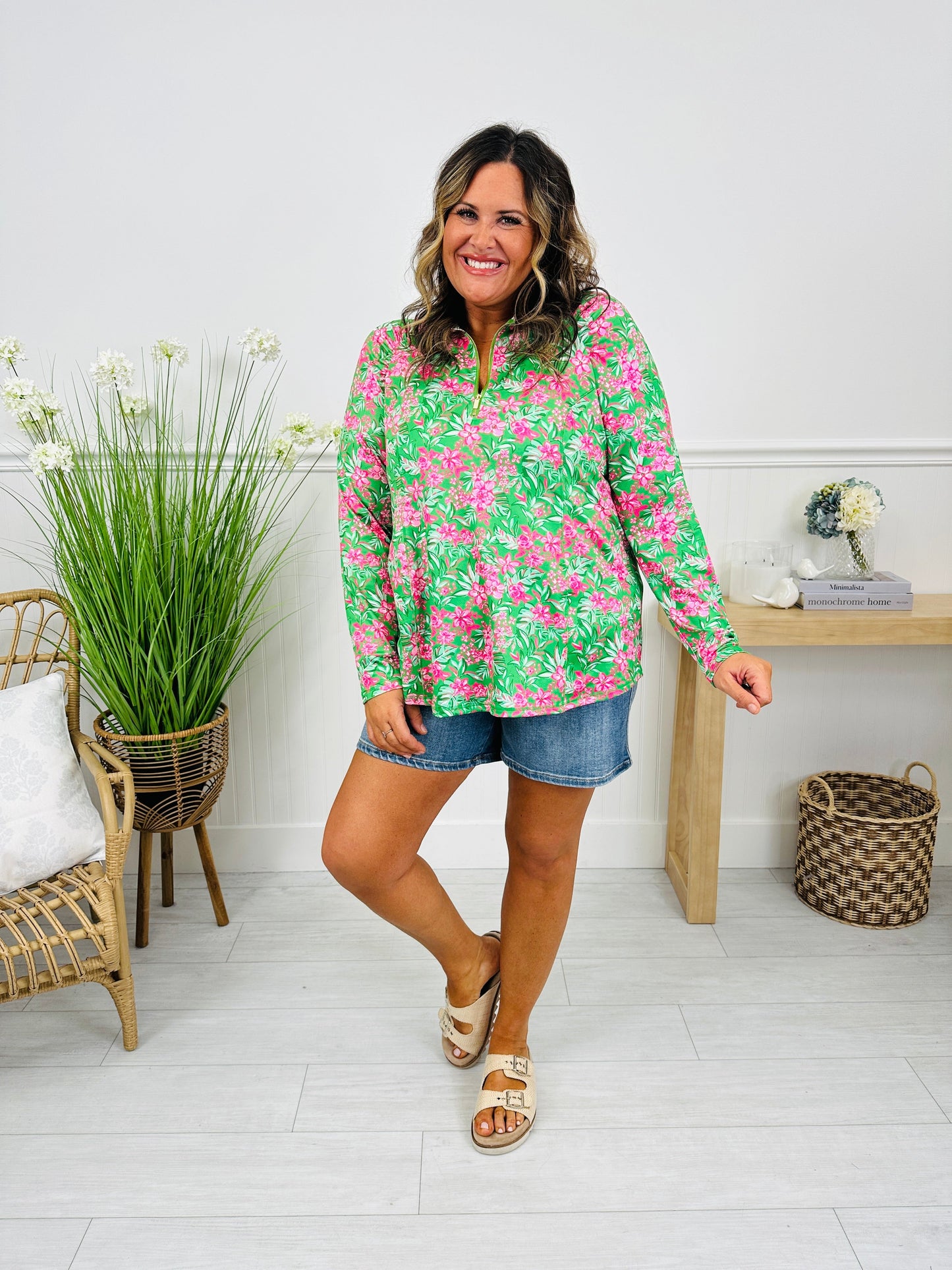 Where Spring Begins Top in Rosemary Beach Print