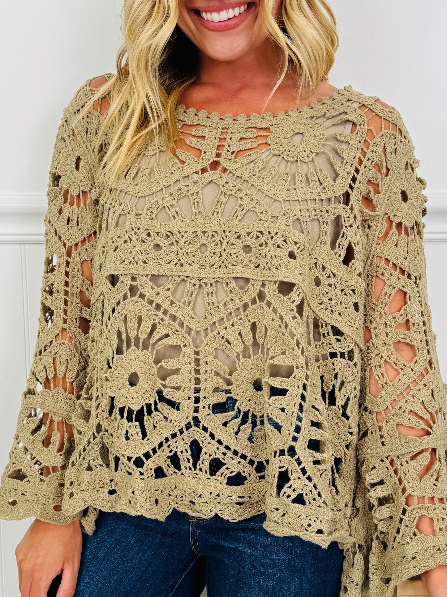 Casually Crochet Top In Multiple Colors