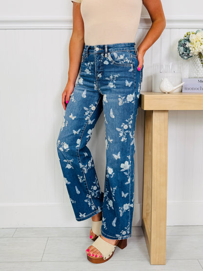 Garden Party Tummy Control Wide Leg Jeans