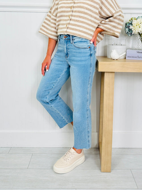 Judy Blue Feel Good Fit Ankle Straight Jeans