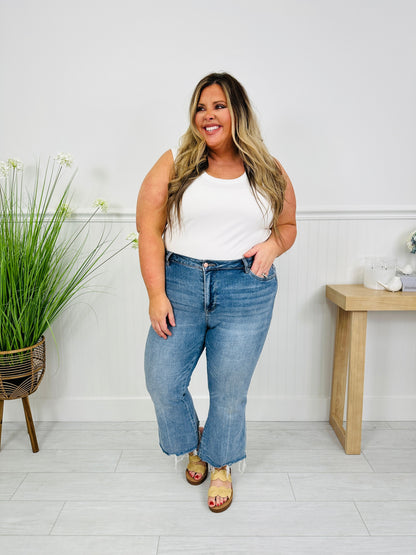 Kick Back And Relax Kick Flare Cropped Jeans