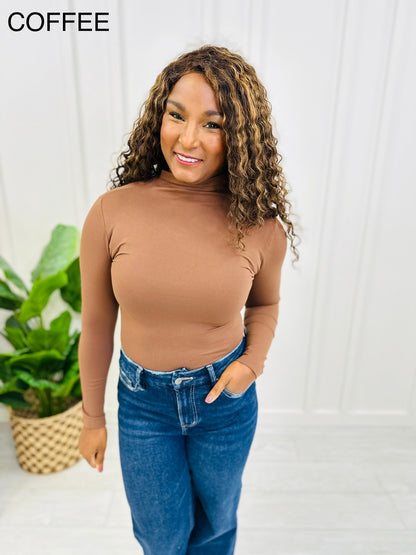 Seamless Mock Neck Long Sleeve Shapewear Top in Multiple Colors