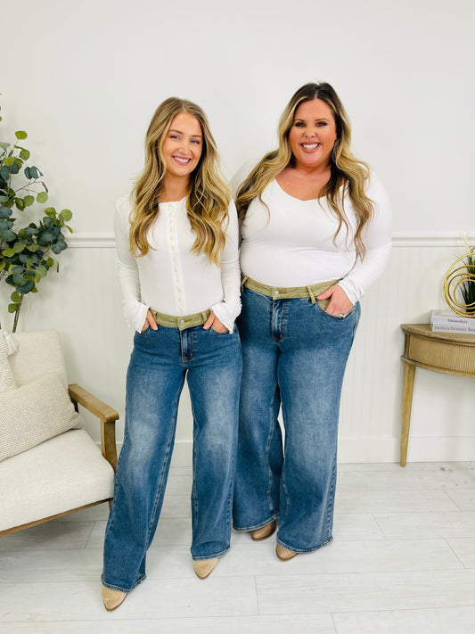 Judy Blue Corduroy Crush Straight Leg Column Jeans