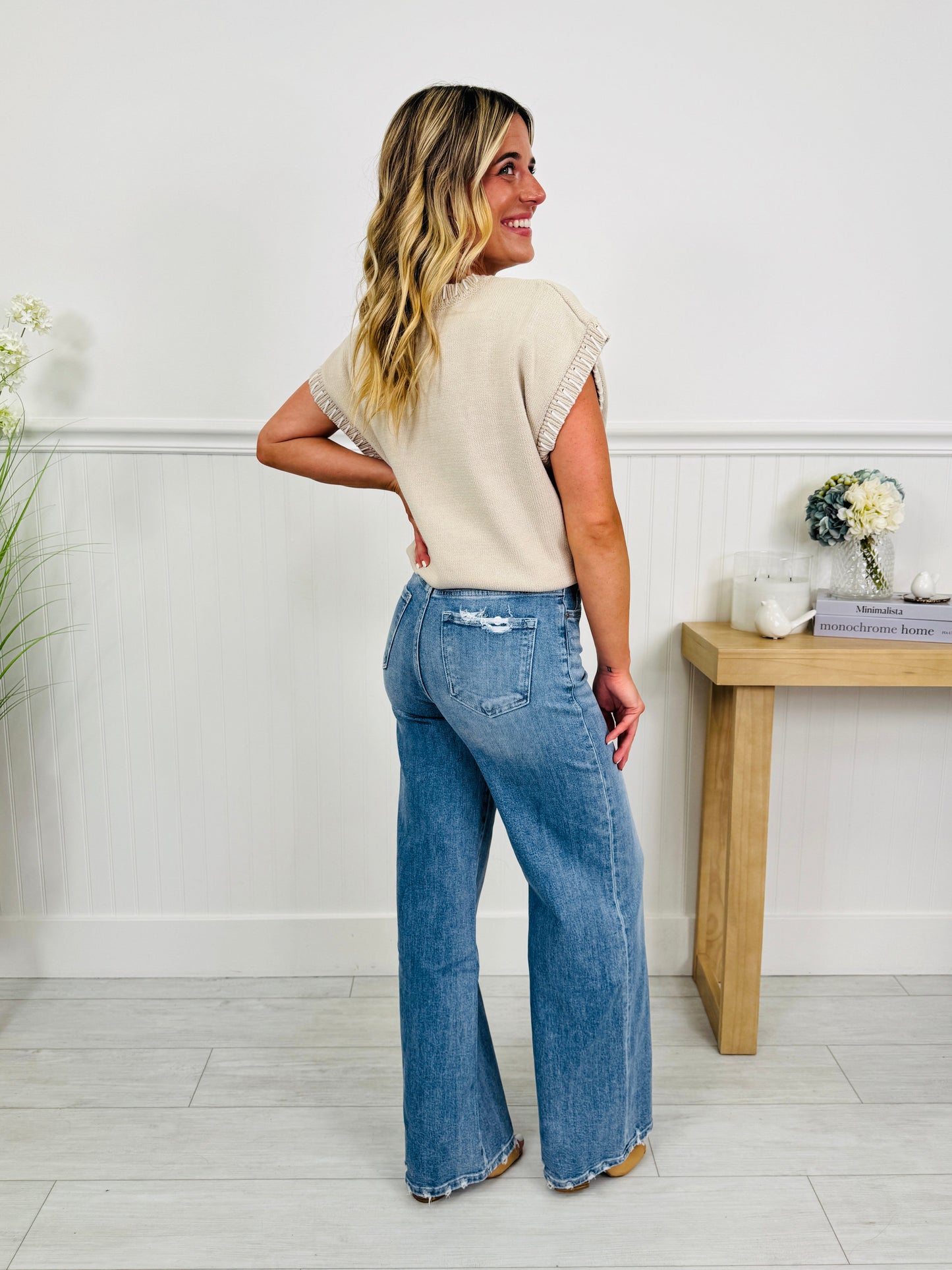 Triple Threat Wide Leg Tummy Control Jeans In Three Inseams