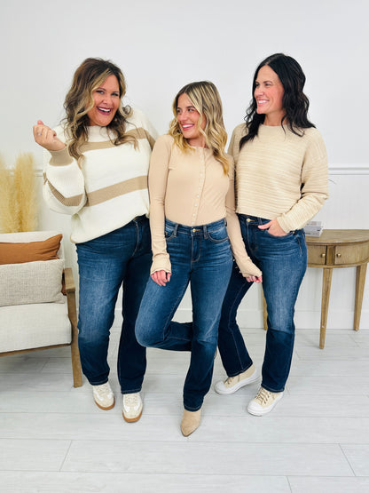 Judy Blue Snug in Style Thermal Straight Jeans