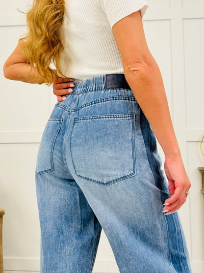 Judy Blue Grab and Go Elastic Waistband Jeans