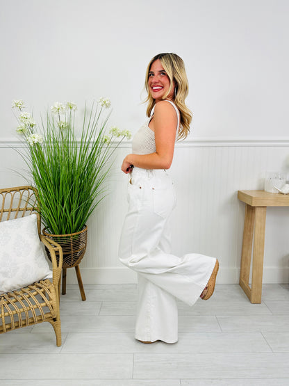 Judy Blue White As a Feather Palazzo Jeans