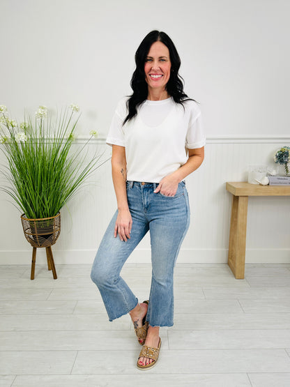 Kick Back And Relax Kick Flare Cropped Jeans