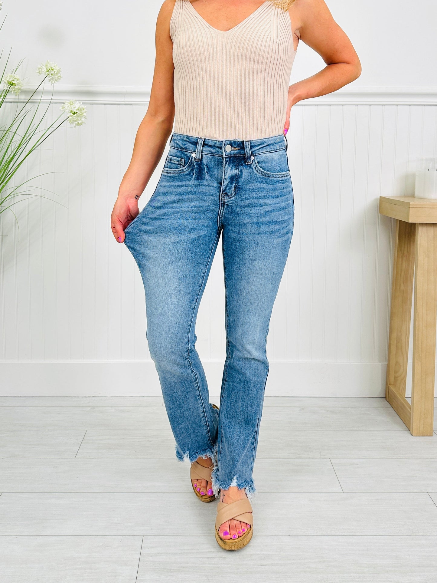Flare For Fun Tummy Control Kick Flare Jeans