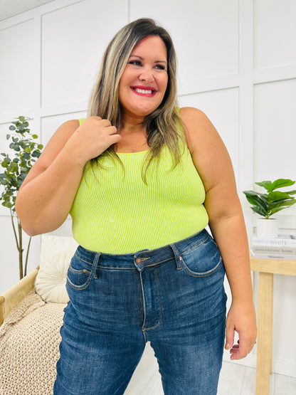 Seamless Reversible Stonewashed Ribbed Tank Top in Multiple Colors