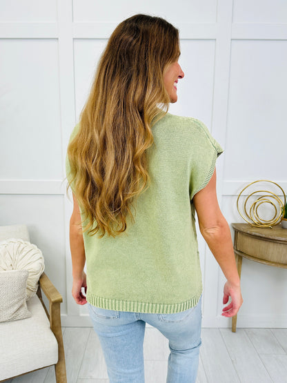 The Signature Stitch Top In Lt Olive