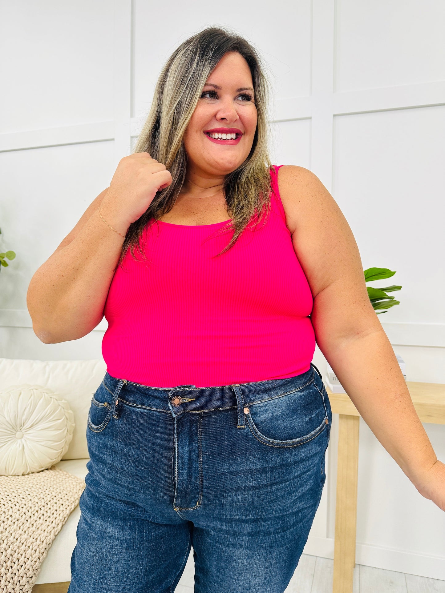 Reversible Ribbed Seamless Shapewear Tank Top in Multiple Colors