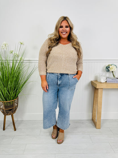 Style Standard Tummy Control Cropped Wide Leg Jeans In Multiple Inseams