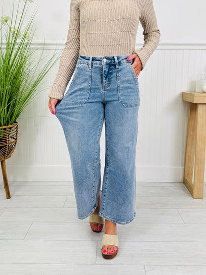 Style Standard Tummy Control Cropped Wide Leg Jeans In Multiple Inseams