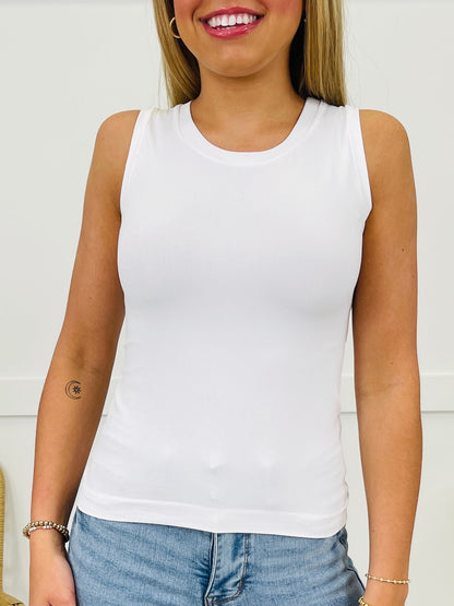 Reversible High Neckline Shapewear Tank Top In Multiple Colors