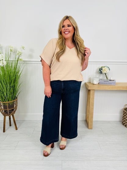 Judy Blue Timeless Touch Trouser Wide Leg Ankle Jeans