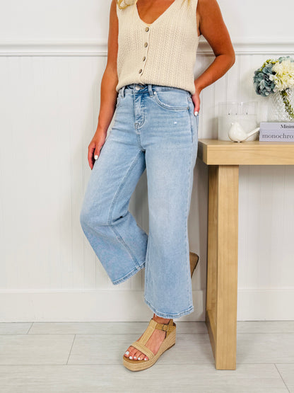 The Perfect Pick Cropped Wide Leg Jeans in Multiple Inseams