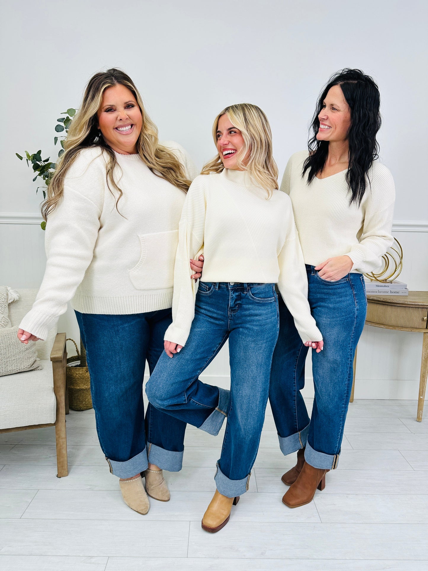 Basic But Better Slim Barrel Tummy Control Jeans