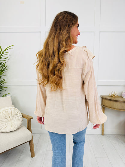 Glamorous Grace Top In Taupe