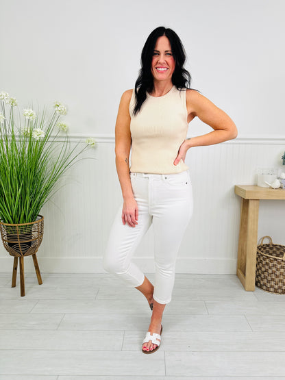 Judy Blue Signs of Spring Tummy Control Capris