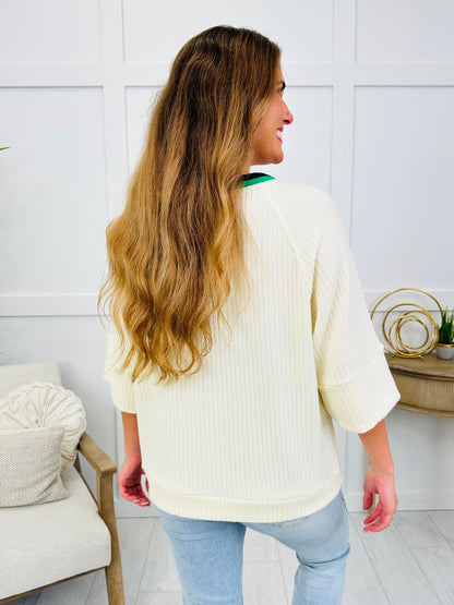 Running Around Town Top In Ecru