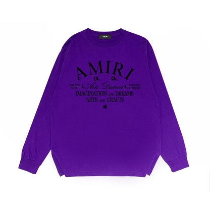 Amiri Long Sleeved Shirt Printed Trendy Pure Cotton