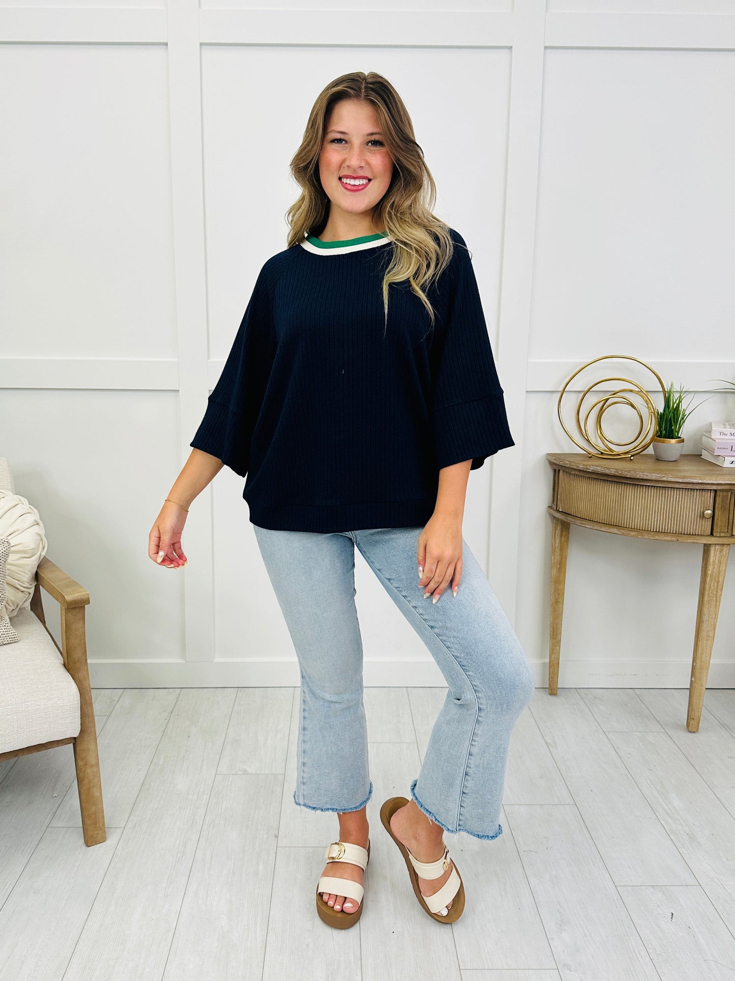 Running Around Town Top In Navy