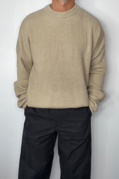 Drop Sleeve Heavy Knit Oat