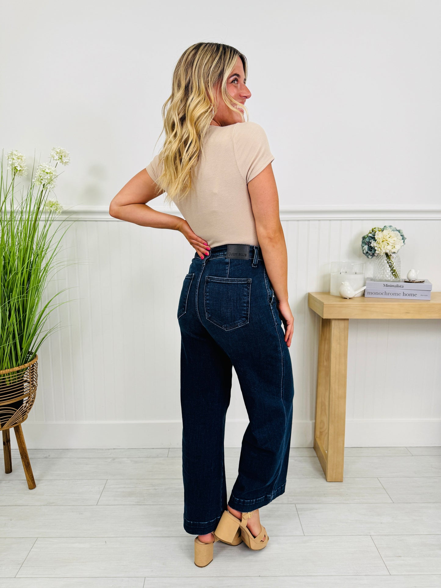 Judy Blue Timeless Touch Trouser Wide Leg Ankle Jeans