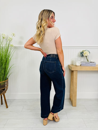 Judy Blue Timeless Touch Trouser Wide Leg Ankle Jeans