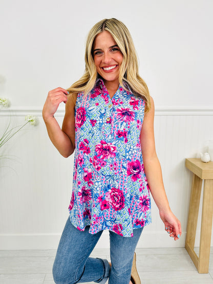 Styled For Summer Tank Top In Scottsdale Print