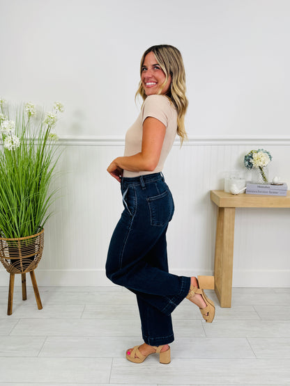 Judy Blue Timeless Touch Trouser Wide Leg Ankle Jeans