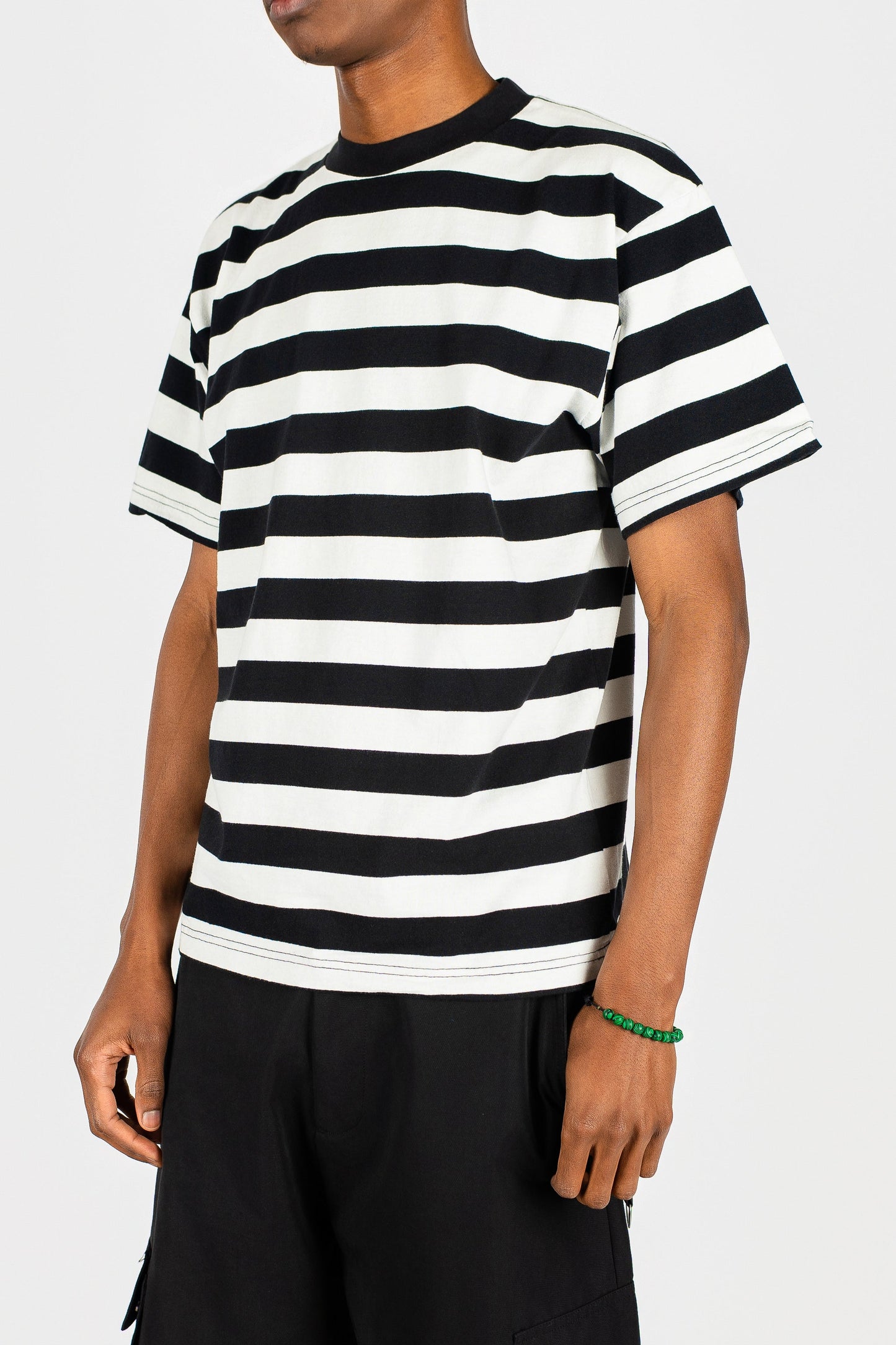 Striped Oversize Box Short Sleeve Tee