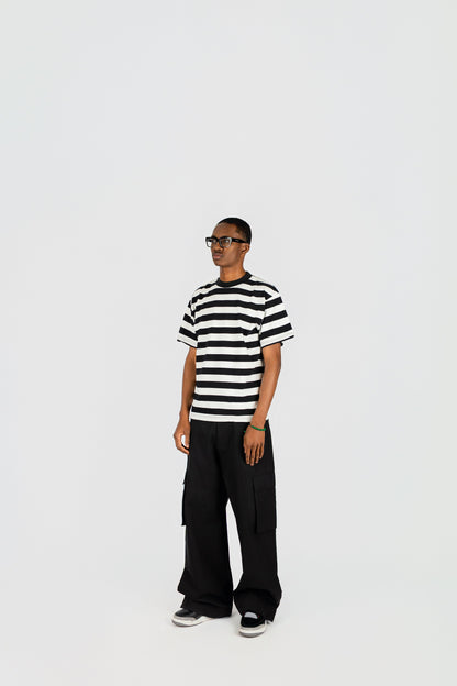 Striped Oversize Box Short Sleeve Tee